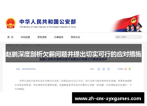 赵鹏深度剖析欠薪问题并提出切实可行的应对措施